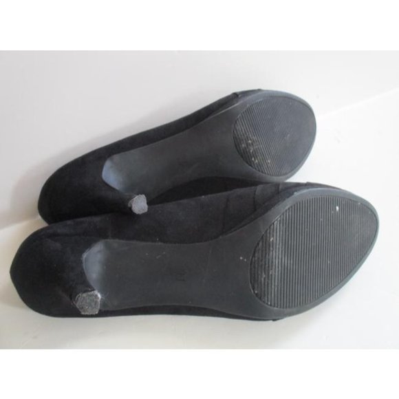 Coach And Four Black Mod On Trend Suede Upper Pumps - Picture 8 of 8